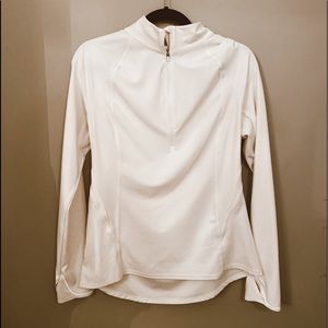White athleta quarter zip